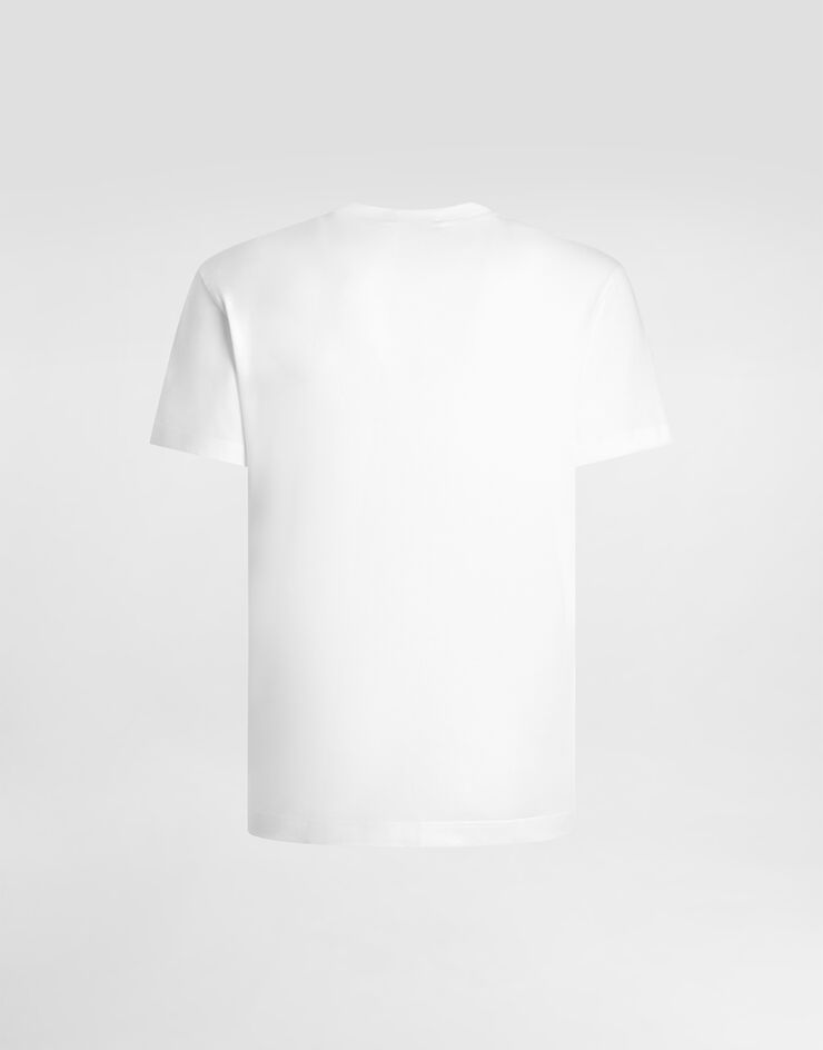 Dolce & Gabbana Short-sleeved T-shirt with DG embroidery White G8RN8ZG7M8X