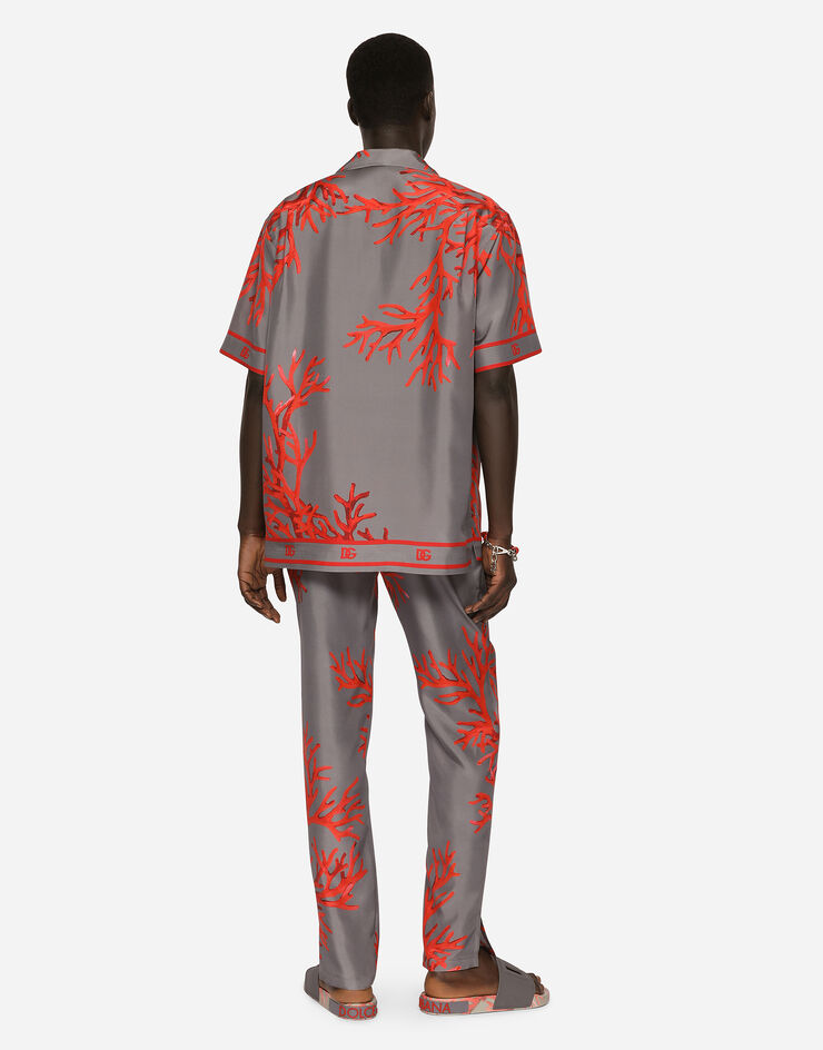 Dolce & Gabbana Coral-print silk jogging pants Multicolor GV01ATHI1DO