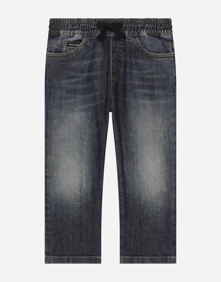 Dolce & Gabbana Jean en denim stretch bleu lavé Bleu L44P16LDB17