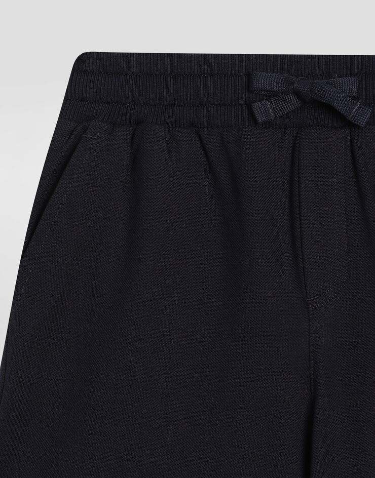 Dolce & Gabbana Bermudas aus Piqué mit Print Blau L4JQU7G7O9E