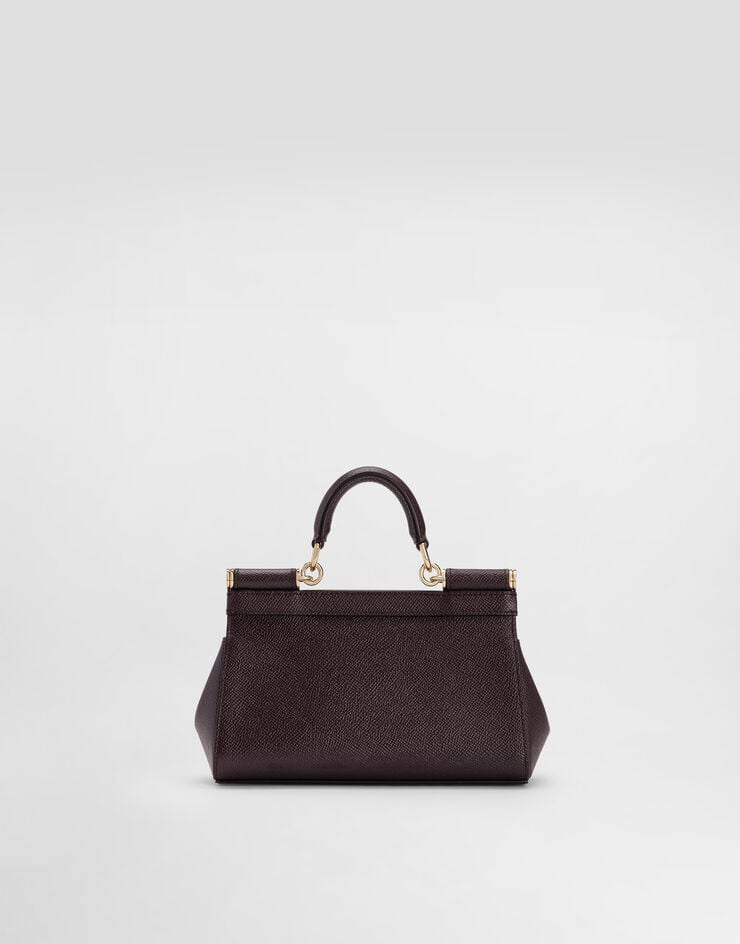 Dolce & Gabbana Bolso de mano Sicily mini en piel de becerro Dauphine Dolce & Gabbana Bolso de mano Sicily mini en piel de becerro Dauphine Burdeos BB7116B1001