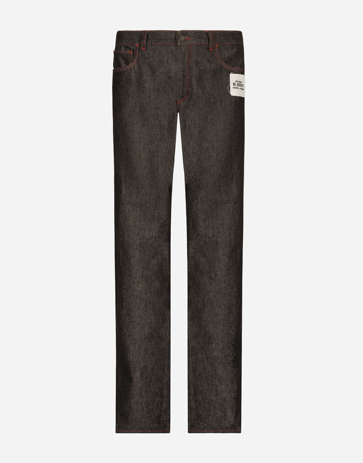 Dolce&Gabbana Double-face denim and flannel pants Grey GV6VETGG624