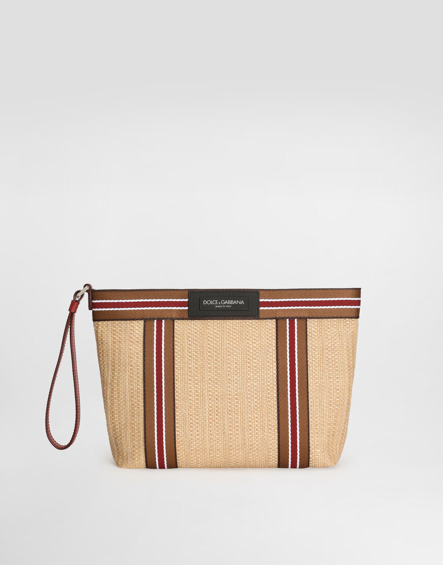 Essenza toiletry bag in raffia