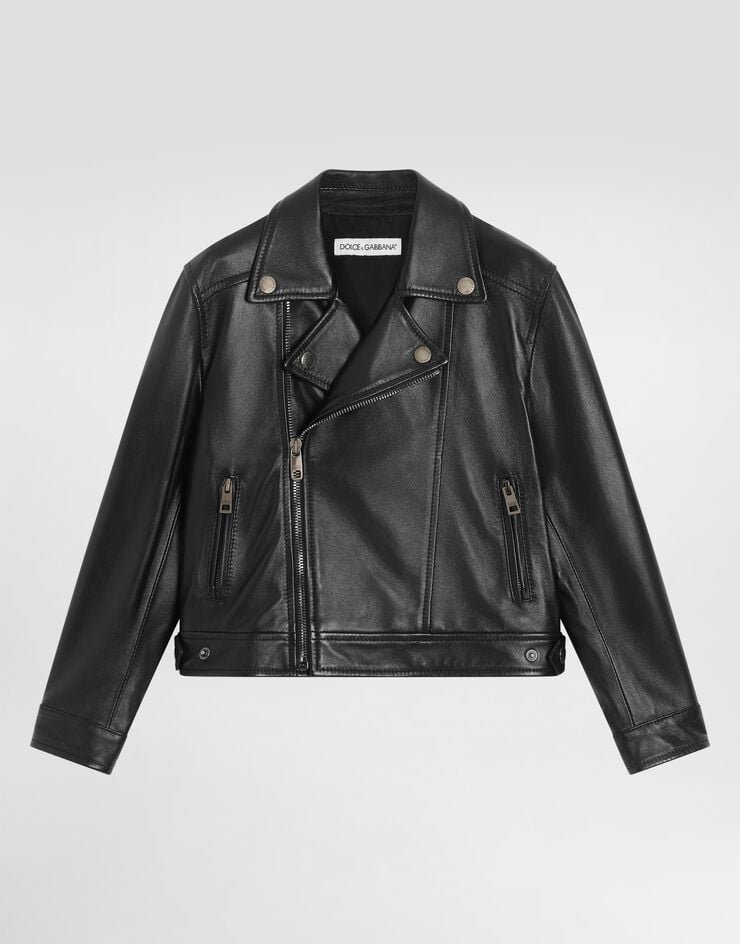 Dolce & Gabbana Nappa leather biker jacket Dolce & Gabbana Nappa leather biker jacket Black L53B00G7PUL