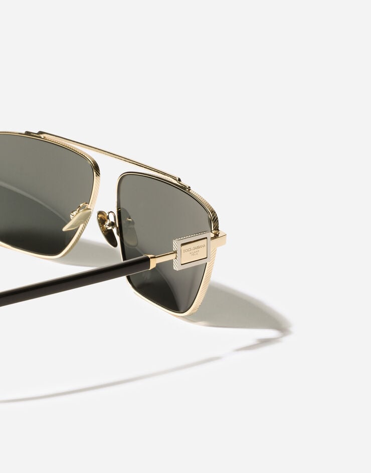 Dolce & Gabbana Metal Plaque Sunglasses Gold VG2336VM287