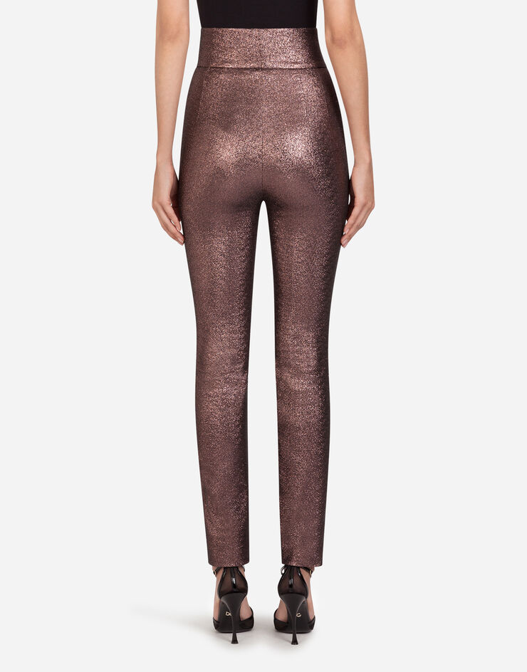 Dolce & Gabbana LAMÉ FABRIC PANTS MULTICOLORED FTBADTFURIO