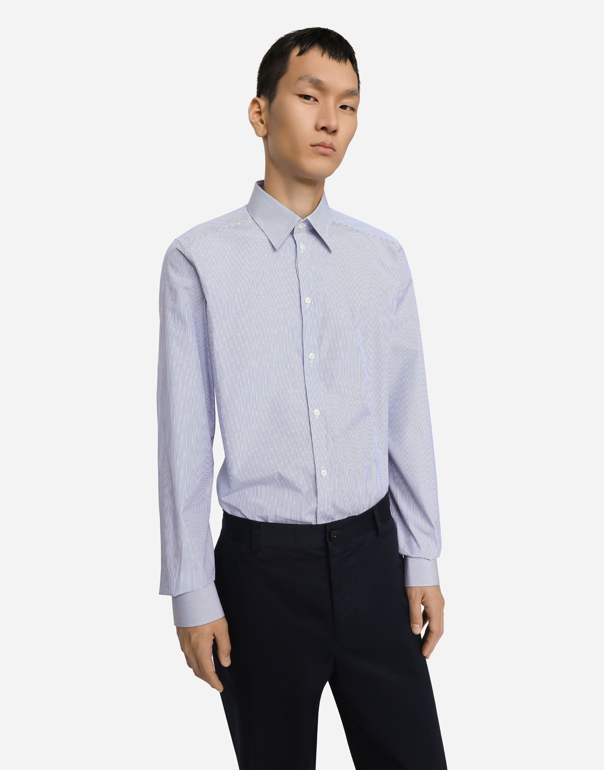 Striped cotton Martini-fit shirt - thumbnail 4
