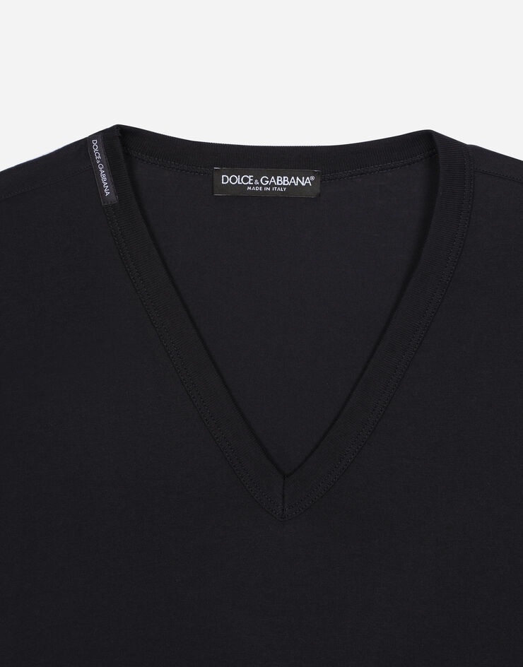 Dolce & Gabbana T-shirt in cotone Blu G8KG0TFU7EQ