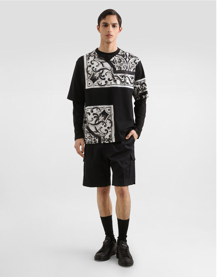 Dolce & Gabbana Majolica-print cotton t-shirt Dolce & Gabbana Majolica-print cotton t-shirt Multicolor G8SS5THU7SD