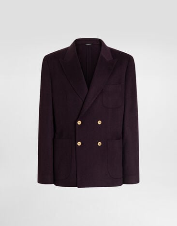 Dolce & Gabbana Double-breasted portofino cashmere jacket Purple G2NZ2TGJ763