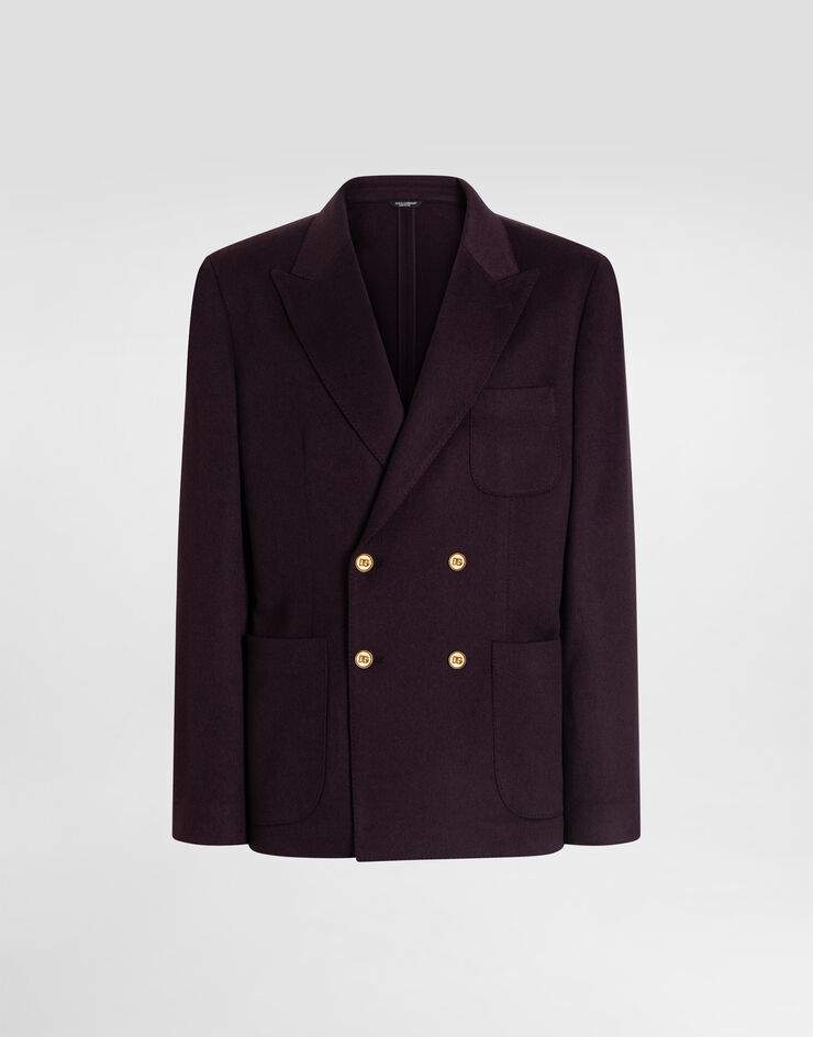 Dolce & Gabbana Double-breasted portofino cashmere jacket Purple G2NZ2TGJ763