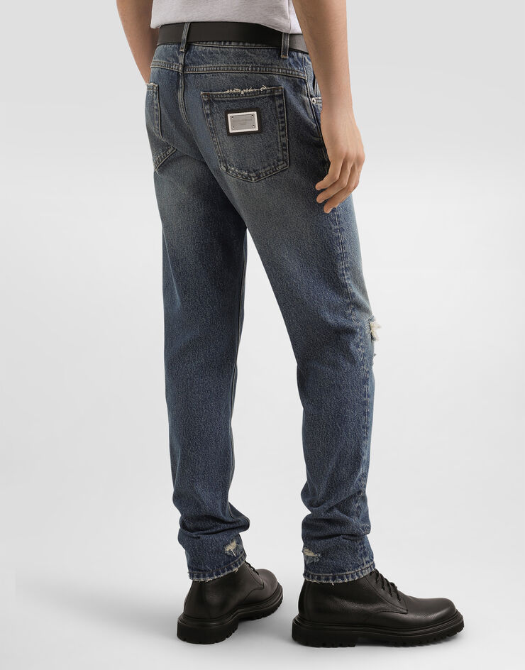 Dolce & Gabbana Regular cotton jeans Multicolor GYJCCDG8NK1