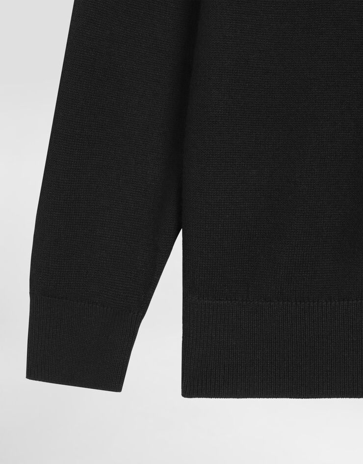 Dolce & Gabbana Smooth knit pullover Black L4KWE2JDVG4