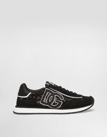 Dolce & Gabbana Zapatilla DG Cushion de piel de becerro y tejido Multicolor CK2340A9AC2