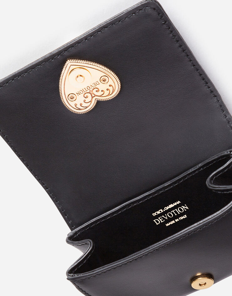 Dolce & Gabbana Devotion micro bag in quilted nappa leather Black BI1399AJ114