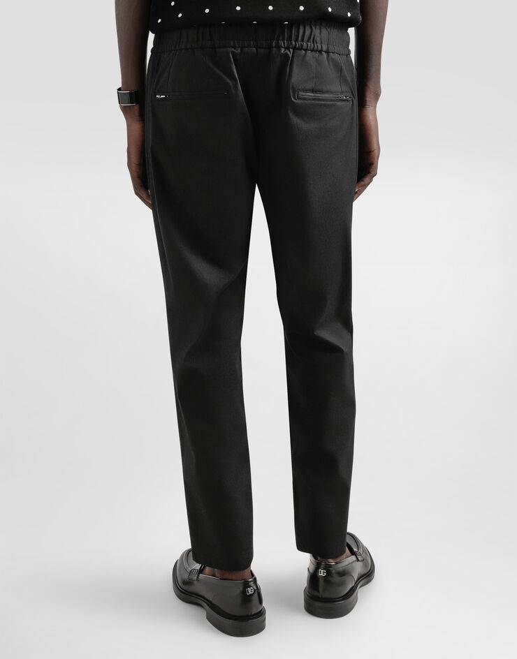 Dolce & Gabbana Cotton jogging pants with tag Black GYACETFUFNV