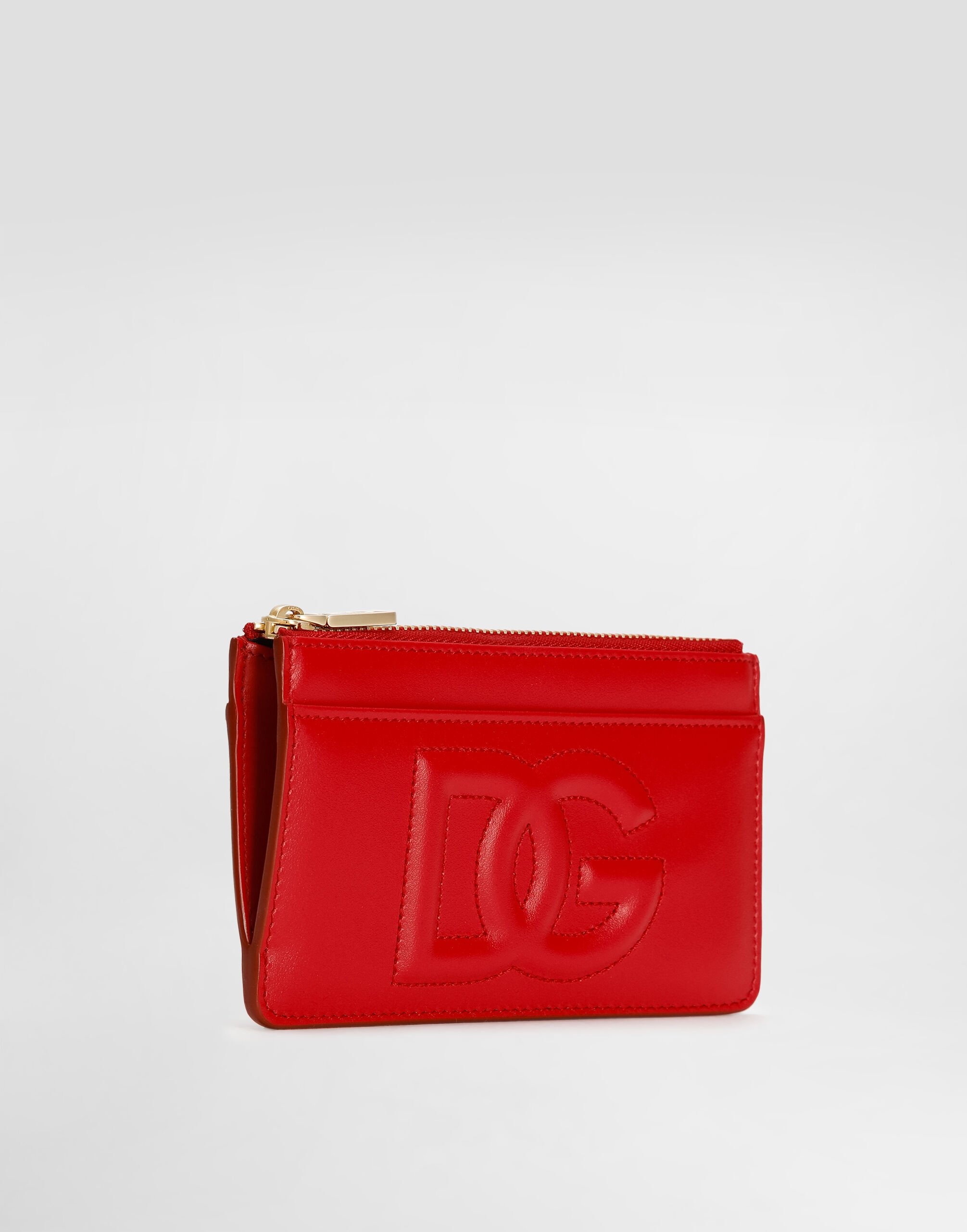 Medium DG Logo card holder in Red for Women | Dolce&Gabbana® US