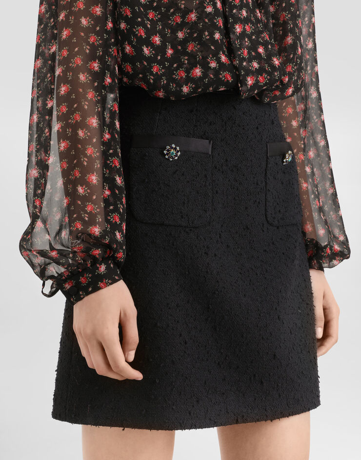 Dolce & Gabbana Gonna in stuoia rachel Nero F4DCAZHUMWJ