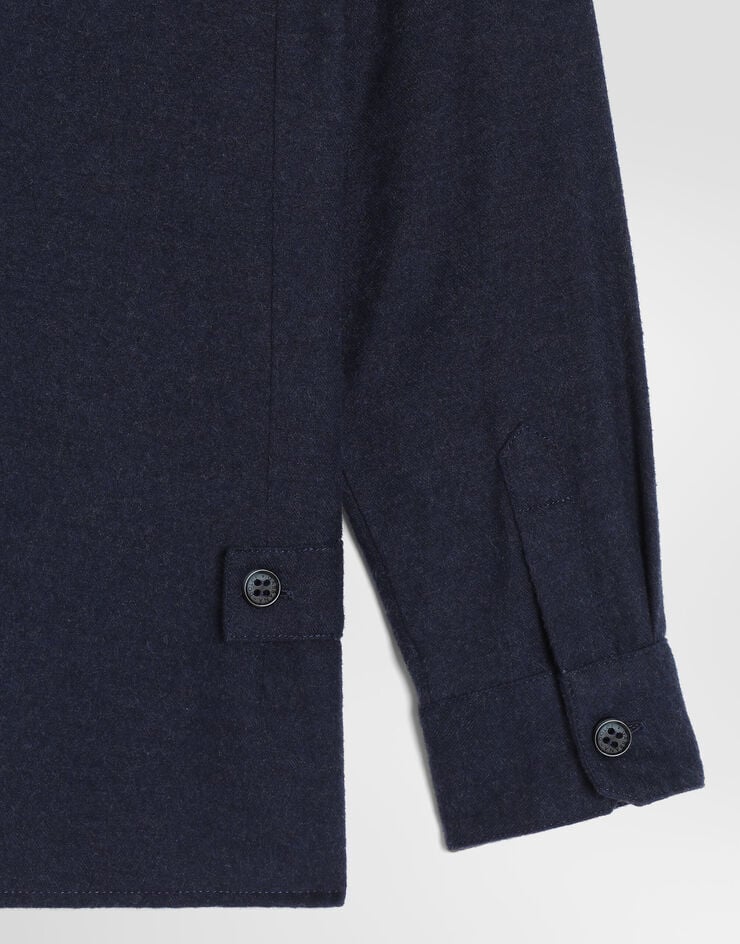 Dolce & Gabbana Melange flannel shirt Dolce & Gabbana Melange flannel shirt Grey L45S12FU5ZI