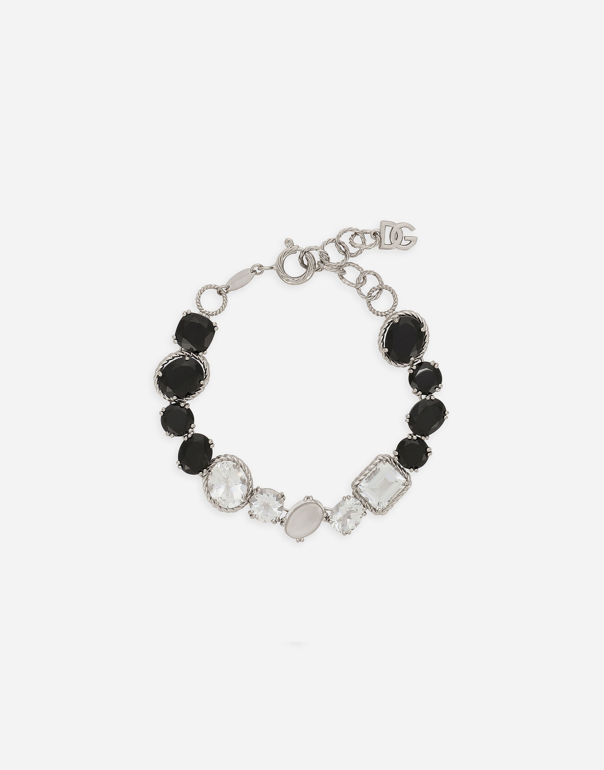 Dolce & Gabbana Anna bracelet in white gold 18kt with spinel and topazes Weiss WBQA1GWTSQS
