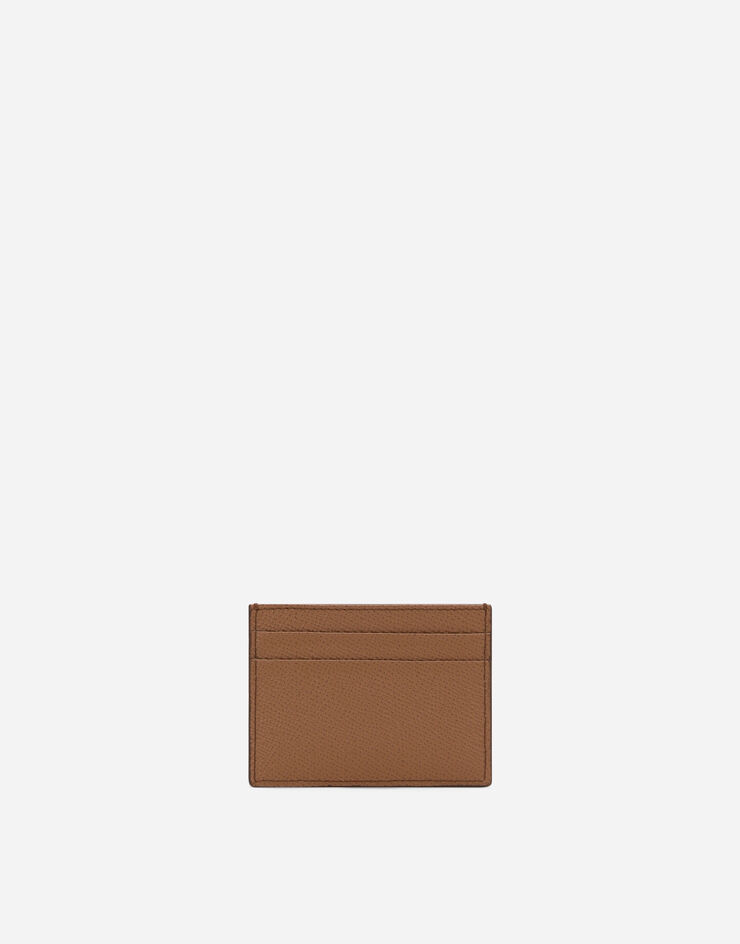 Dolce & Gabbana Dauphine calfskin card holder Brown BI0330A1001