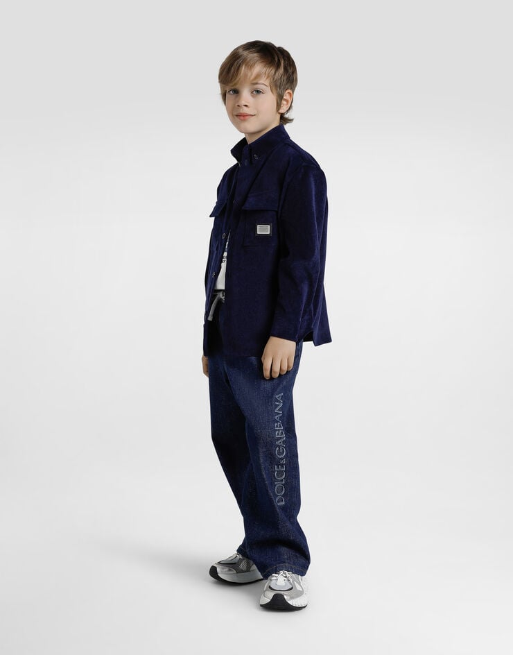 Dolce & Gabbana قميص كوردروي Blue L44S47FUEFO