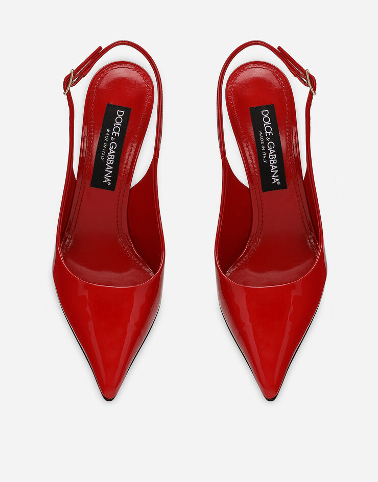 Dolce&Gabbana Patent leather slingbacks Red CG0602A1471