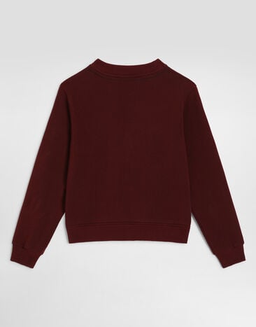 Dolce & Gabbana Cotton sweatshirt with logo Bordeaux L4JWKDG7QK0
