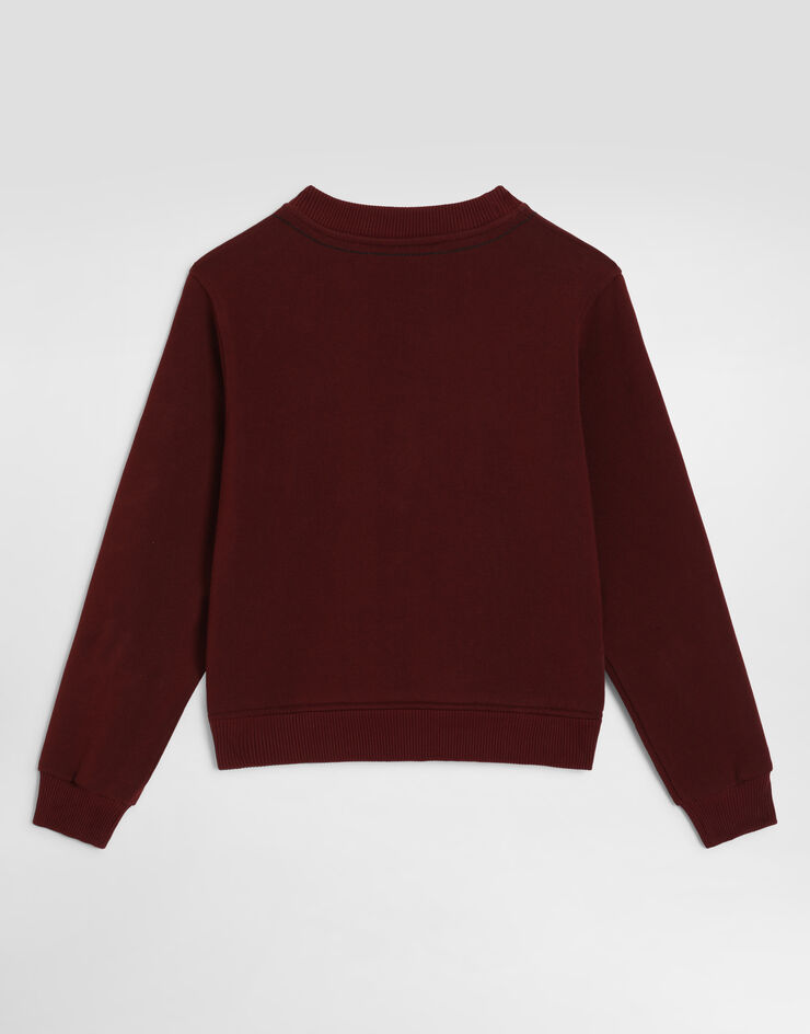 Dolce & Gabbana Cotton sweatshirt with logo Dolce & Gabbana Cotton sweatshirt with logo Bordeaux L4JWKDG7QK0