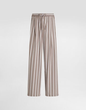 Dolce & Gabbana Striped poplin vanity trousers Multicolor GP1N9TFR526