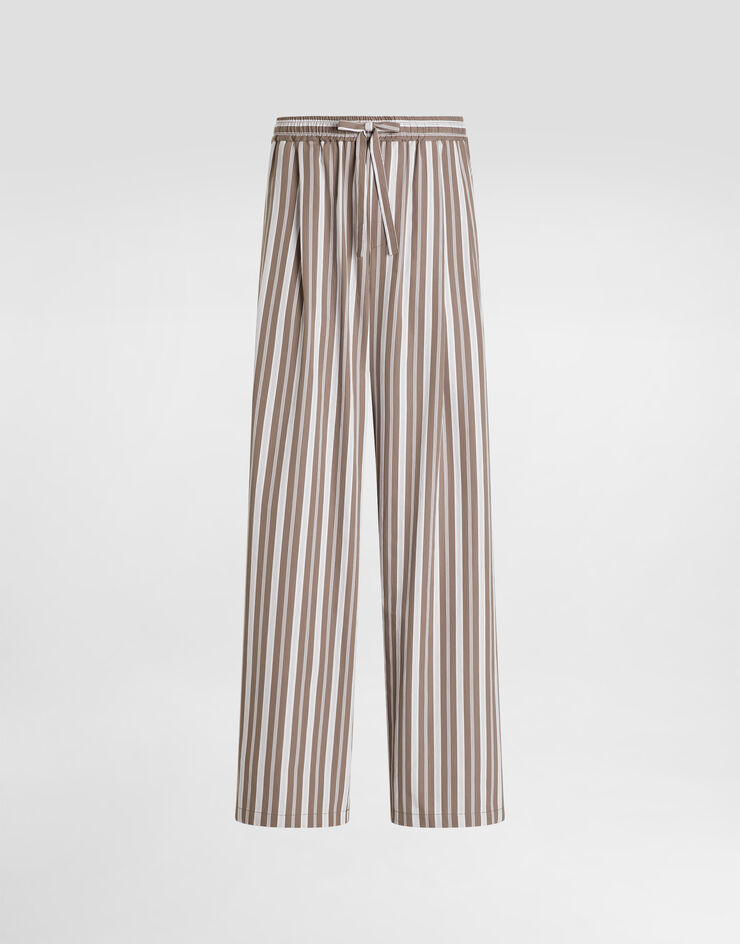 Dolce & Gabbana Striped poplin vanity trousers Multicolor GP1N9TFR526