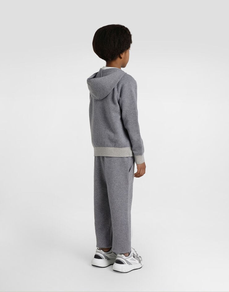 Dolce & Gabbana Wool and cashmere fleece cardigan Grey L4KWH7JGMB8