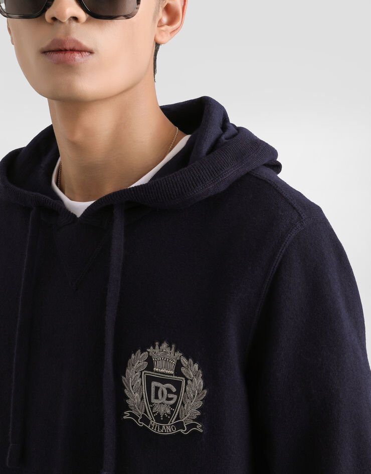 Dolce & Gabbana Sweat-shirt en jersey de cachemire Blue GXX20ZJBWIR