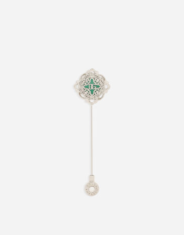 Dolce & Gabbana Majolica lapel pin Green GH895AHUMOH