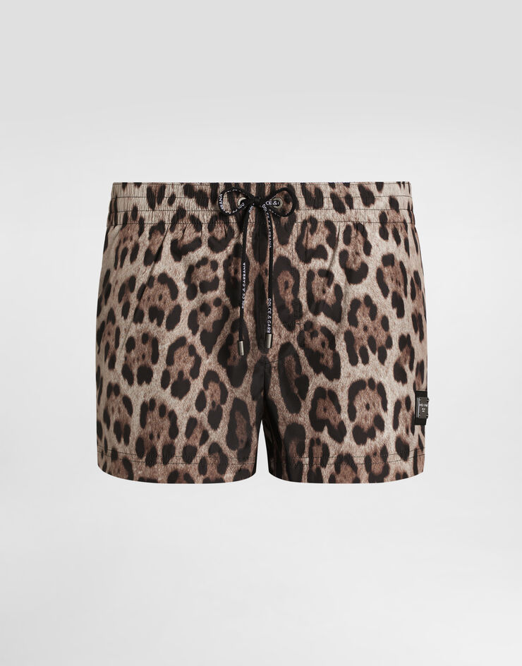 Dolce & Gabbana Bañador bóxer corto con estampado de leopardo Imprimé Animalier M4E46TONO07