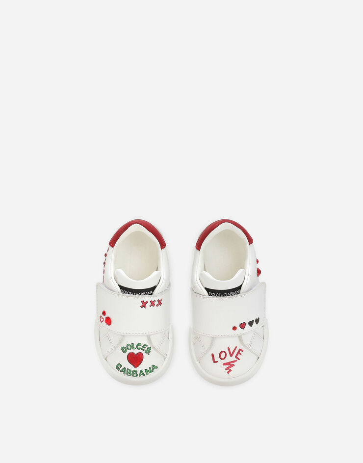 Dolce&Gabbana Sneaker portofino in pelle di vitello stampata Multicolore DN0143AI701
