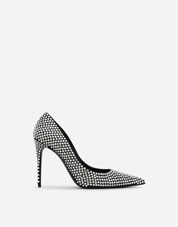 Dolce & Gabbana Satin pumps with fusible rhinestones Multicolor CD1744AD479