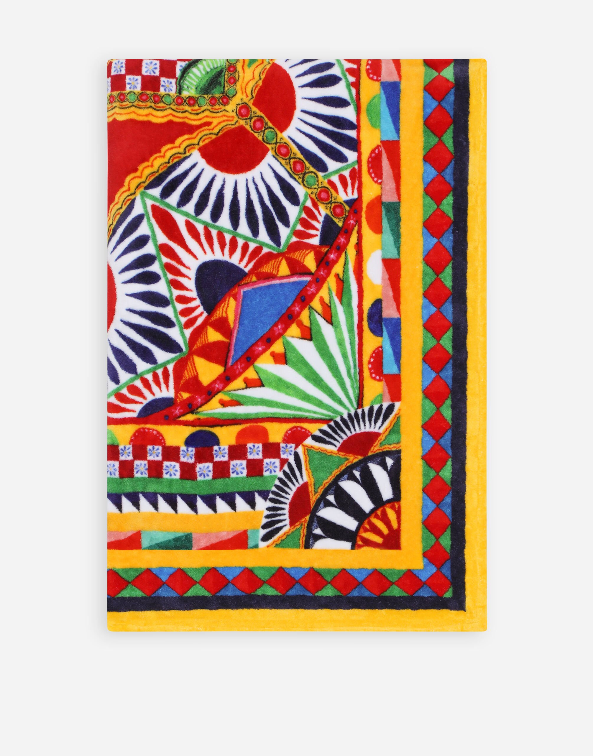 Terry Cotton Beach Towel in Multicolor | Dolce&Gabbana® US
