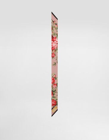 Dolce & Gabbana Rose bouquet-print silk twill bandeau 6x100 Multicolor FS215AGDDPM