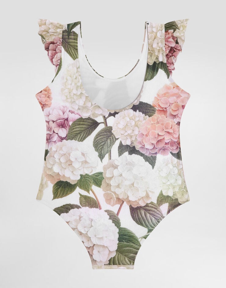 Dolce & Gabbana Hydrangea-print one-piece swimsuit Multicolor L5J869ON0CB
