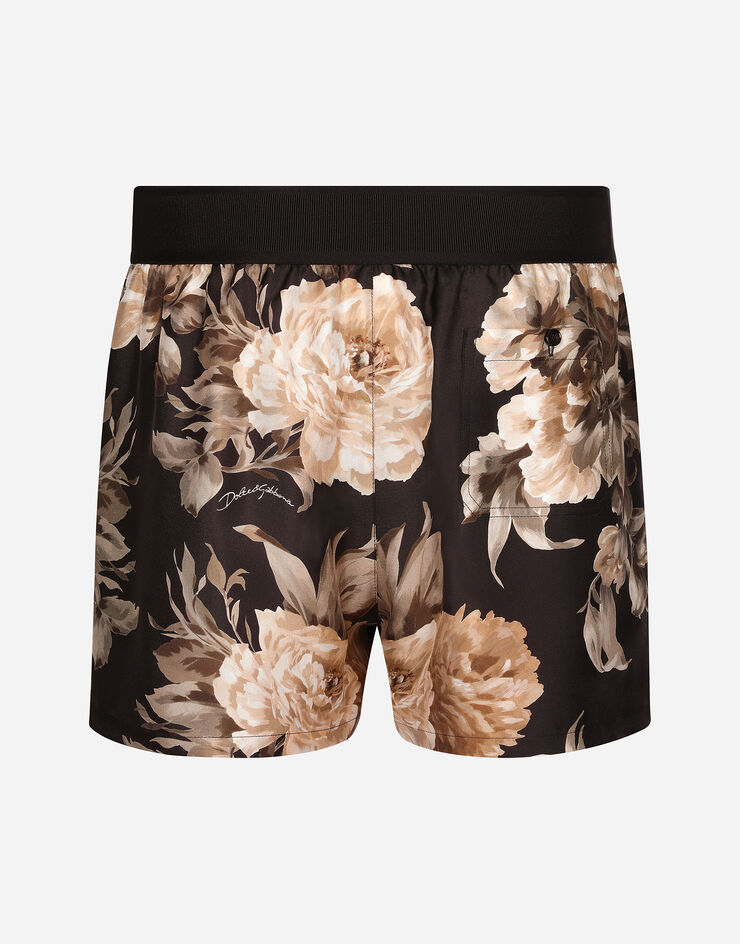 Dolce & Gabbana Short en soie à imprimé fleurs Imprimé M4F05TIS1UJ