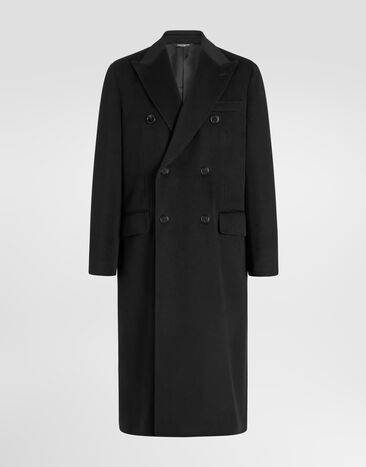 Dolce & Gabbana Double-breasted virgin wool coat Black G038ZTHU2CA
