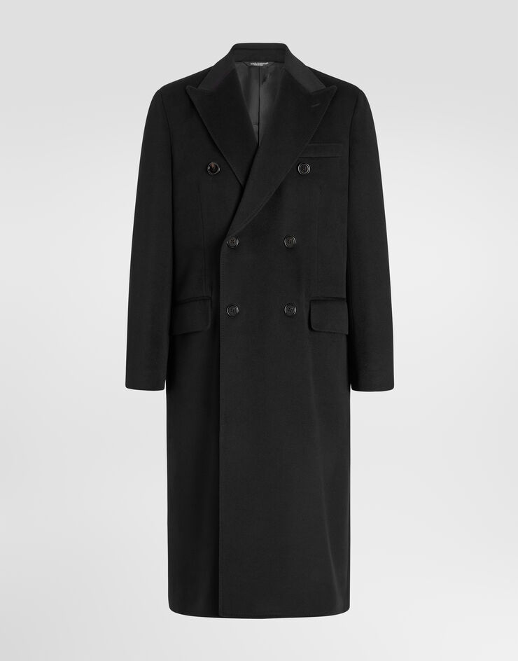 Dolce & Gabbana Double-breasted virgin wool coat Black G038ZTHU2CA