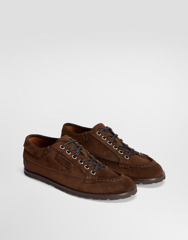 Dolce & Gabbana Split calfskin derby shoes Brown A10957AT441