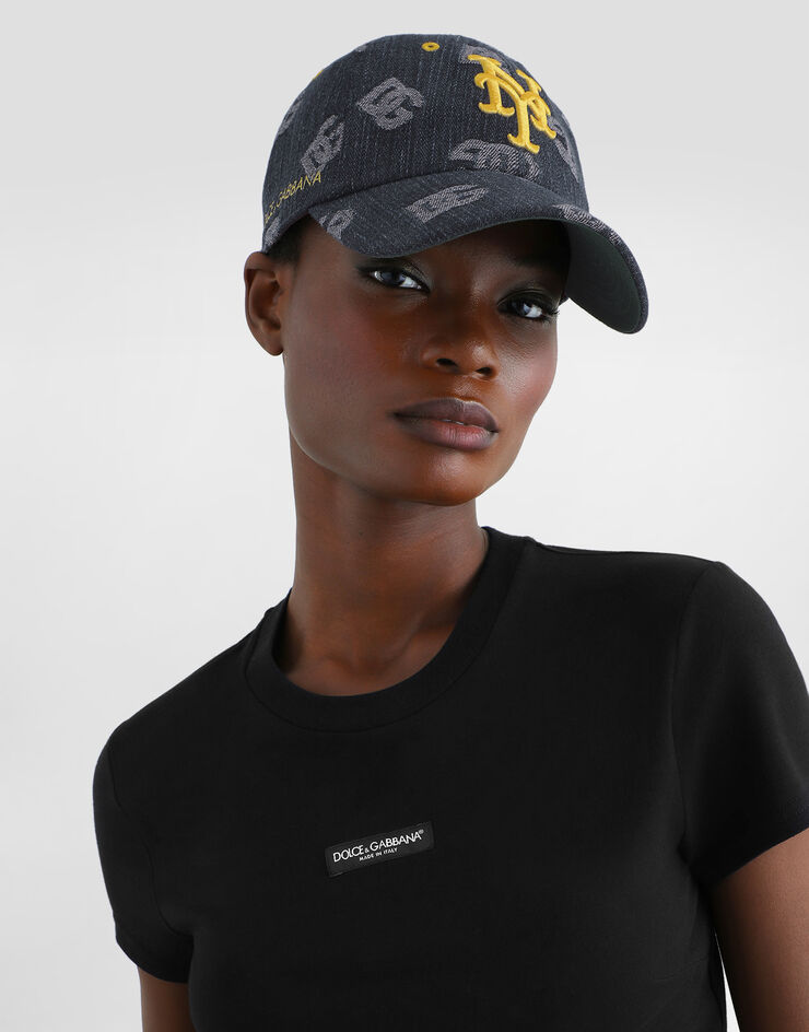 Dolce & Gabbana Dolce&Gabbana X ’47 New York Mets Baseball Cap In Denim Logo Denim Multicolor IH152MGI219