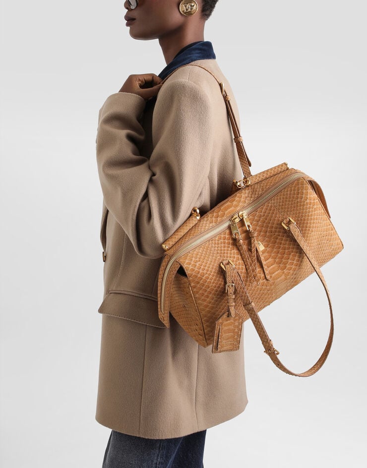 Dolce & Gabbana Medium Vittoria handbag in python Dolce & Gabbana Medium Vittoria handbag in python Beige BB7844A2J54