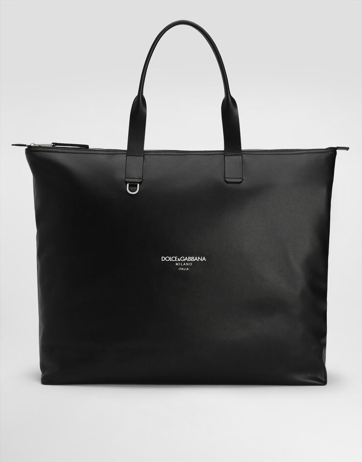 Blackのメンズ Large calfskin shopper | Dolce&Gabbana® 