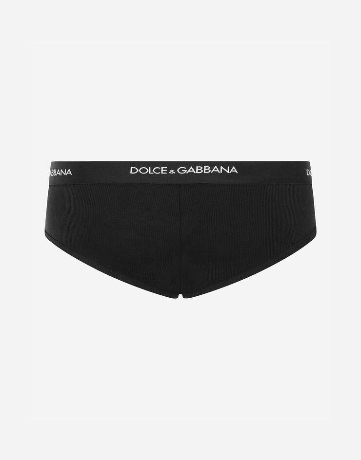 Dolce & Gabbana Brando briefs in ribbed cotton Black N3A21JOUAIJ