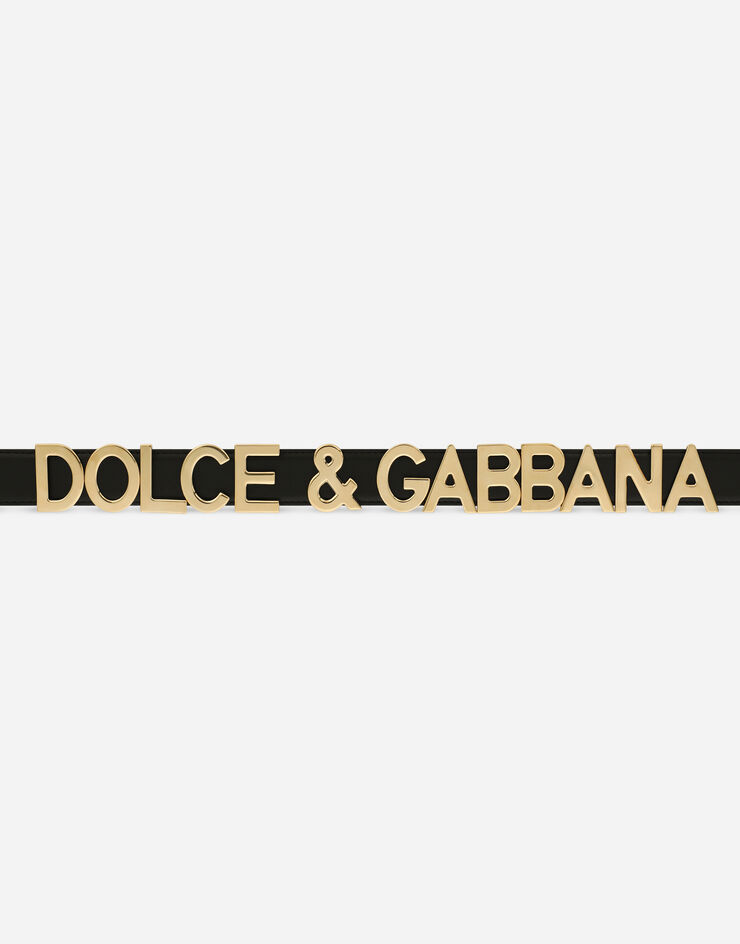 Dolce & Gabbana KIM DOLCE&GABBANA Cintura in pelle di vitello con lettering Multicolore BE1521AM681