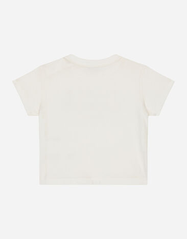 Dolce & Gabbana Jersey T-shirt with Dolce&Gabbana logo White L1JTEYG7NXH